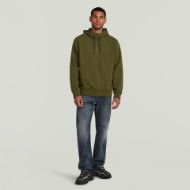 Picture of G-STAR MEN'S SCRIPT HALF ZIP HOODED SWEATER IN GREEN 5