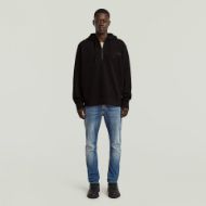 Picture of G-STAR MEN'S SCRIPT HALF ZIP HOODED SWEATER IN BLACK 3