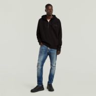 Picture of G-STAR MEN'S SCRIPT HALF ZIP HOODED SWEATER IN BLACK 5