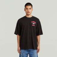 Picture of G-STAR MEN'S RUNNING DOG BACK GR BOXY T-SHIRT IN BLACK 1