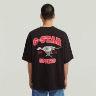 Picture of G-STAR MEN'S RUNNING DOG BACK GR BOXY T-SHIRT IN BLACK 3