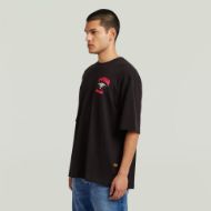 Picture of G-STAR MEN'S RUNNING DOG BACK GR BOXY T-SHIRT IN BLACK 2