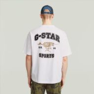 Picture of G-STAR MEN'S RUNNING DOG BACK GR BOXY T-SHIRT IN WHITE 2