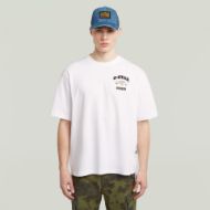 Picture of G-STAR MEN'S RUNNING DOG BACK GR BOXY T-SHIRT IN WHITE 1