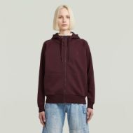 Picture of G-STAR WOMEN'S PREMIUM CORE 2.1 HOODED ZIP THRU SWEATER IN PURPLE 1