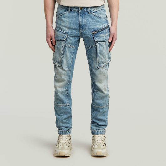 Показвай детайлите за G-STAR МЪЖКИ ДЕНИМ ROVIC ZIP 3D REGULAR TAPERED DENIM JEANS VINTAGE CUMULUS BLUE 1 - FanPoint Снимка на G-STAR МЪЖКИ ДЕНИМ ROVIC ZIP 3D REGULAR TAPERED DENIM JEANS VINTAGE CUMULUS BLUE 1