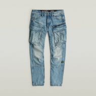 Picture of G-STAR MEN'S ROVIC ZIP 3D REGULAR TAPERED DENIM JEANS IN VINTAGE CUMULUS BLUE 6