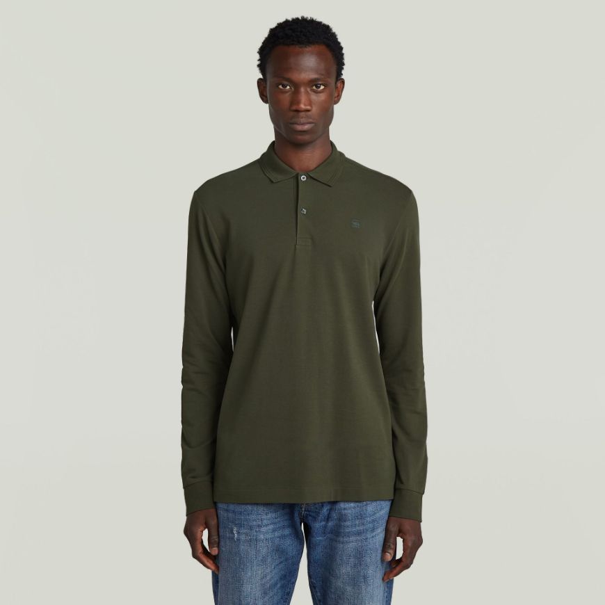 Picture of G-STAR MEN'S DUNDA SLIM POLO IN ASFALT