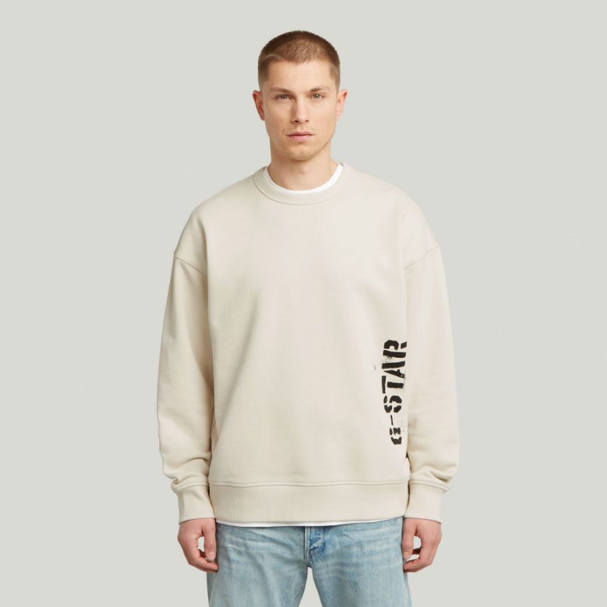 Снимка на G-STAR МЪЖКИ СУИТШЪРТ SPRAYED 89 GR LOOSE В БЯЛО