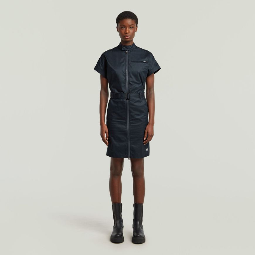 Picture of G-STAR WOMEN'S BELTED DRESS IN DARK BLUE