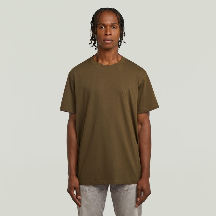 Picture of G-STAR MEN'S A LINE LOOSE T-SHIRT IN BROWN