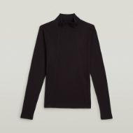 Picture of G-STAR WOMEN'S A LINE SLIM RIB MOCK TOP IN BLACK 6