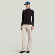 Picture of G-STAR WOMEN'S A LINE SLIM RIB MOCK TOP IN BLACK 4
