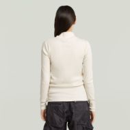 Picture of G-STAR WOMEN'S A LINE SLIM RIB MOCK TOP IN WHITE 3
