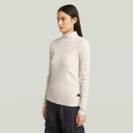Picture of G-STAR WOMEN'S A LINE SLIM RIB MOCK TOP IN WHITE 2