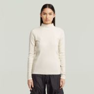 Picture of G-STAR WOMEN'S A LINE SLIM RIB MOCK TOP IN WHITE 1