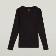 Picture of G-STAR WOMEN'S A LINE SLIM RIB TOP IN BLACK 6