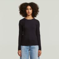 Picture of G-STAR WOMEN'S A LINE SLIM RIB TOP IN BLACK 1