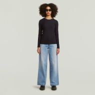 Picture of G-STAR WOMEN'S A LINE SLIM RIB TOP IN BLACK 5