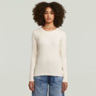 Picture of G-STAR WOMEN'S A LINE SLIM RIB TOP IN WHITE 1