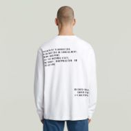 Picture of G-STAR MEN'S BACK EMBRO TEXT LOOSE T-SHIRT IN WHITE 2
