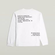 Picture of G-STAR MEN'S BACK EMBRO TEXT LOOSE T-SHIRT IN WHITE 7