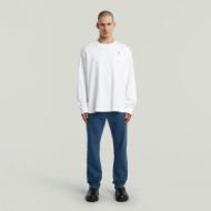 Picture of G-STAR MEN'S BACK EMBRO TEXT LOOSE T-SHIRT IN WHITE 5