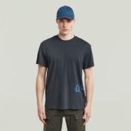 Picture of G-STAR MEN'S SPRAYED GR T-SHIRT IN DARK BLUE 1