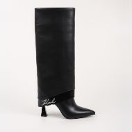 Picture of KARL LAGERFELD WOMEN'S DEBUTANTE FOLD DOWN HI LEG BOOT IN BLACK 1