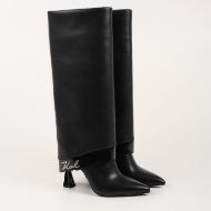 Picture of KARL LAGERFELD WOMEN'S DEBUTANTE FOLD DOWN HI LEG BOOT IN BLACK 2