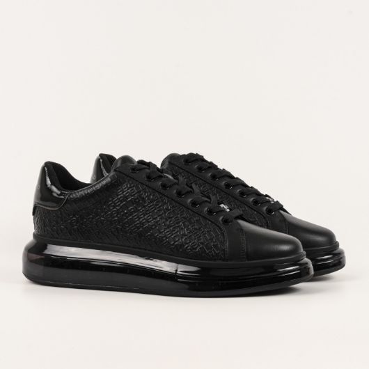 Show details for KARL LAGERFELD MEN'S KAPRI KUSHION EMBOSS REPEAT LO LACE IN BLACK 2 - FanPoint Picture of KARL LAGERFELD MEN'S KAPRI KUSHION EMBOSS REPEAT LO LACE IN BLACK 2