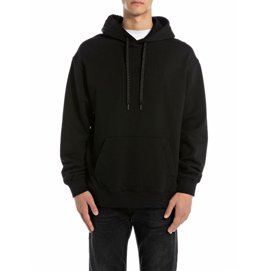 Снимка на REPLAY МЪЖКИ СУИТШЪРТ SWEATSHIRT WITH EMBROIDERED LETTERING В ЧЕРНО