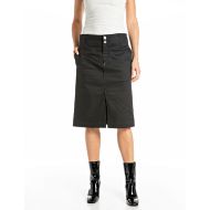 Picture of REPLAY WOMEN'S MIDI STRETCH TWILL SKIRT IN BLACK 1