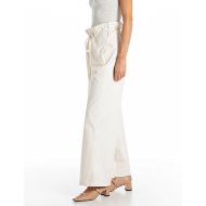 Picture of REPLAY WOMEN'S PAPERBAG STRETCH TWILL TROUSERS IN WINTER WHITE 2