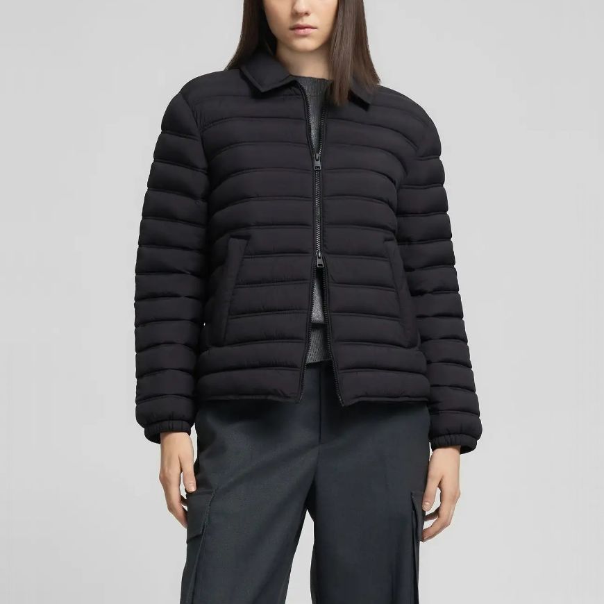 Picture of REPLAY WOMEN'S CROPPED PADDED JACKET IN BLACK