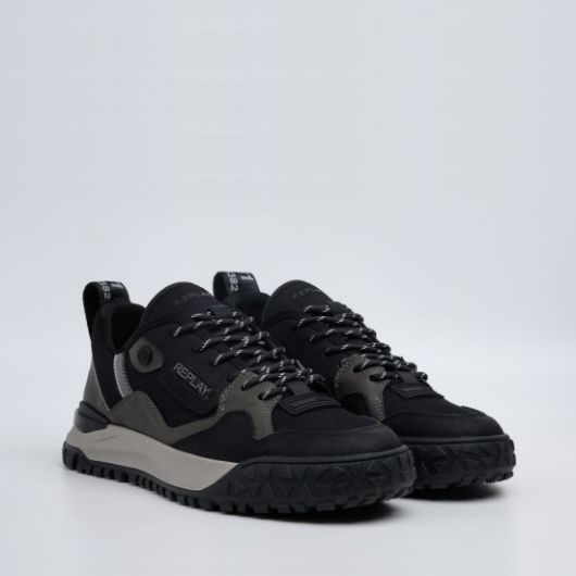 Show details for REPLAY MEN'S BLIX TEXTURE SNEAKERS IN BLACK 2 - FanPoint Picture of REPLAY MEN'S BLIX TEXTURE SNEAKERS IN BLACK 2