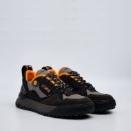Picture of REPLAY MEN'S BLIX TEXTURE SNEAKERS IN DK GREY ORANGE 2