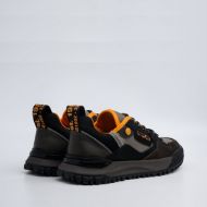 Picture of REPLAY MEN'S BLIX TEXTURE SNEAKERS IN DK GREY ORANGE 3