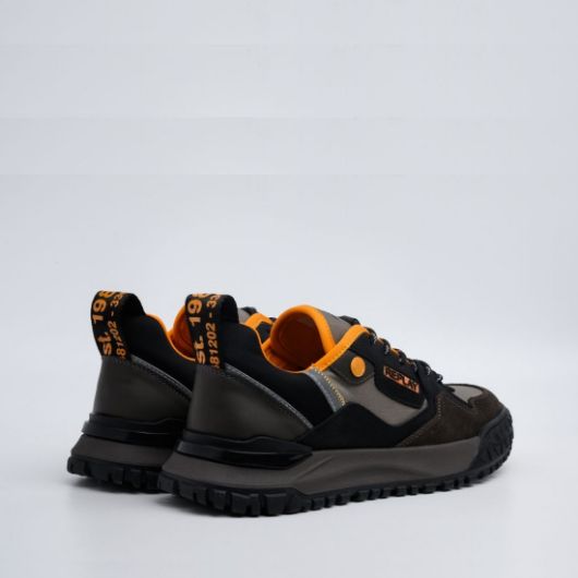 Show details for REPLAY MEN'S BLIX TEXTURE SNEAKERS IN DK GREY ORANGE 3 - FanPoint Picture of REPLAY MEN'S BLIX TEXTURE SNEAKERS IN DK GREY ORANGE 3