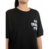 Picture of REPLAY WOMEN'S BOXY FIT T-SHIRT WITH PRINT IN BLACK 3