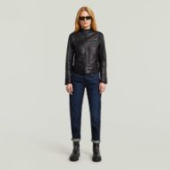 Picture of G-STAR WOMEN'S LEATHER BIKER JACKET IN BLACK 5