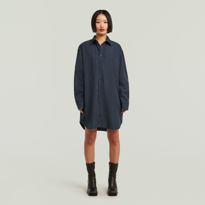 Picture of G-STAR WOMEN'S OVERSIZED WOVEN DRESS IN PINSTRIPE