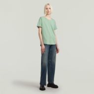 Picture of G-STAR WOMEN'S ROLLED UP SLEEVE BOYFRIEND T-SHIRT IN GREEN 4
