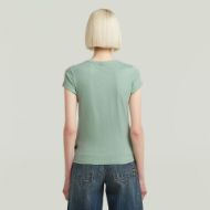 Picture of G-STAR WOMEN'S EYBEN SLIM V-NECK TOP 2.0 IN GREEN 2
