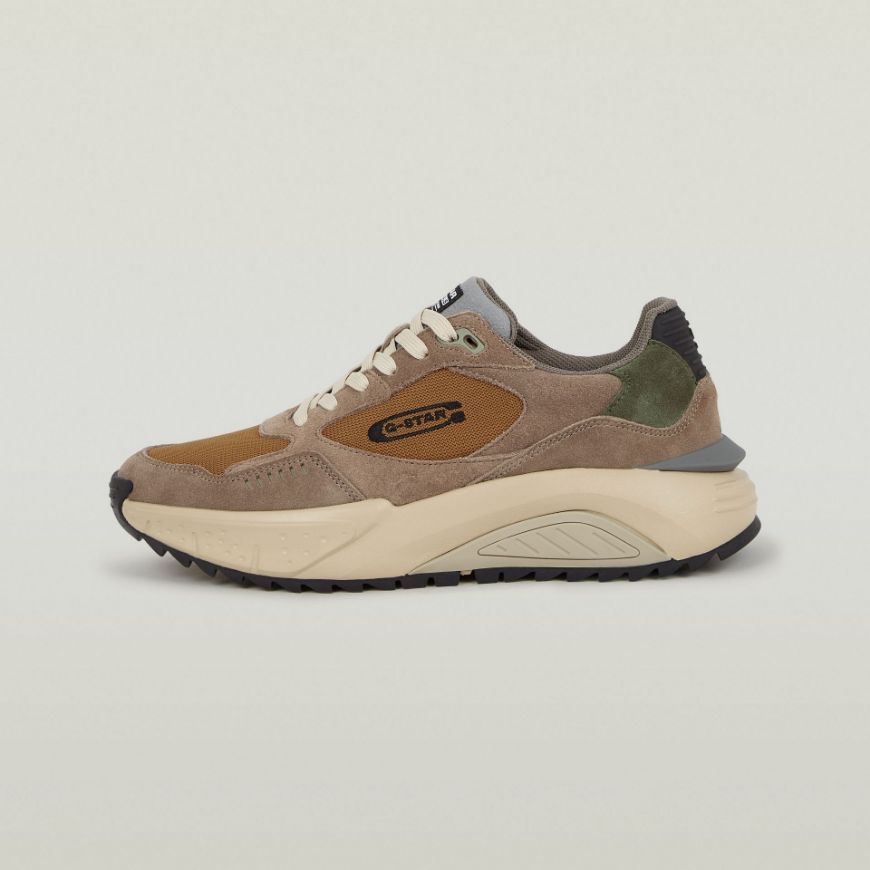 Picture of G-STAR MEN'S DUKO CONTRAST SNEAKERS IN OCHRE/TAUPE