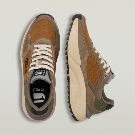 Show details for G-STAR MEN'S DUKO CONTRAST SNEAKERS IN OCHRE/TAUPE 2 - FanPoint Picture of G-STAR MEN'S DUKO CONTRAST SNEAKERS IN OCHRE/TAUPE 2