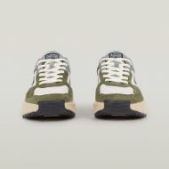 Picture of G-STAR MEN'S DUKO CONTRAST SNEAKERS IN WHITE/LT OLIVE 4