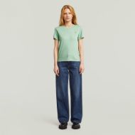 Picture of G-STAR WOMEN'S OVERDYED FRONT SEAM T-SHIRT IN GREEN 5