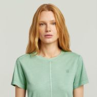 Picture of G-STAR WOMEN'S OVERDYED FRONT SEAM T-SHIRT IN GREEN 3