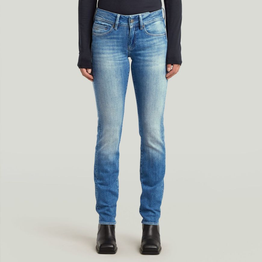 Picture of G-STAR WOMEN'S MIDGE SLIM STRAIGHT JEANS IN ANTIQUE FADED LAKE